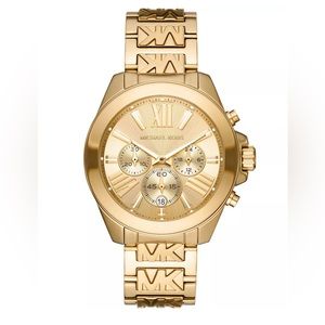 MICHAEL KORS Women's Wren Chronograph Gold-Tone Stainless Steel Bracelet MK6952